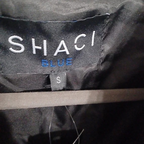 Shaci Blue- Blue and Black Faux Fur Coat W Sz Small - Picture 10 of 12